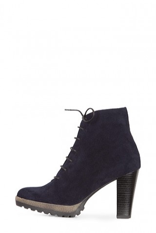 Ghete cu siret bleumarin din piele intoarsa model 1245