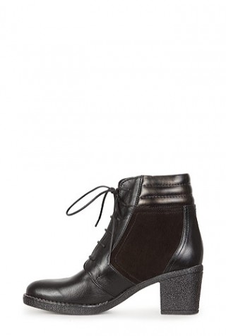 Ghete cu siret negre din piele naturala model 1234