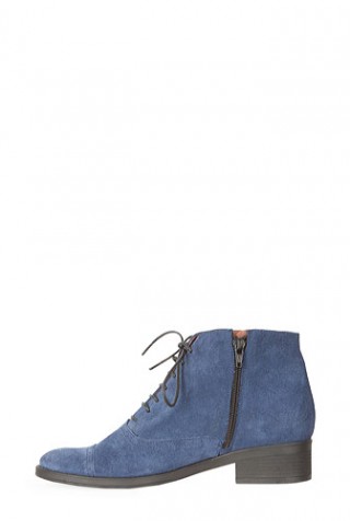 Ghete cu siret Clarette bleumarin din piele intoarsa model C54