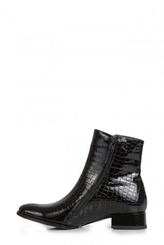 Ghete negre din piele lac model 94