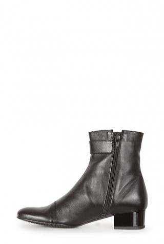 Ghete Clarette negre din piele naturala mata model C51