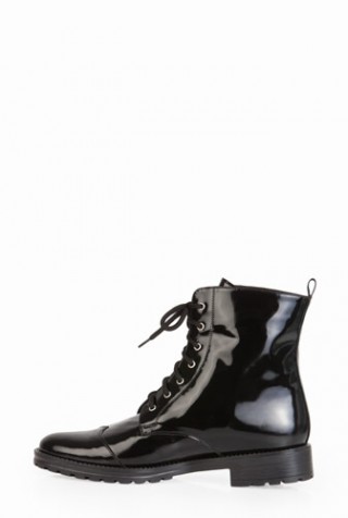 Ghete negre din piele lacuita model G4