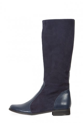 Cizme albastre din piele naturala model 1252