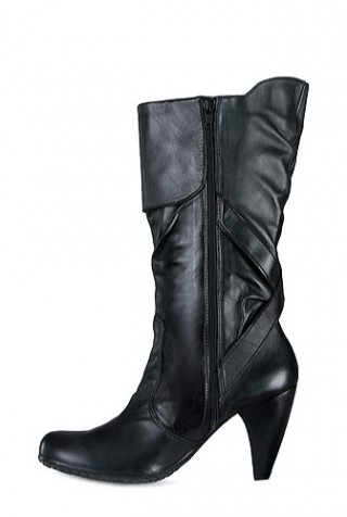 Cizme cu toc din piele naturala model DM5954