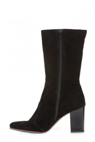 Cizme Clarette negre din piele intoarsa model C97