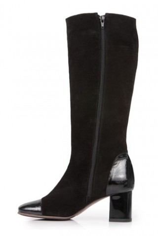 Cizme Clarette negre din piele intoarsa model C500