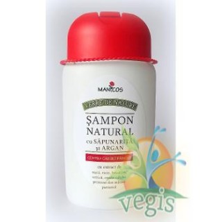 MANICOS Sampon Natural (Cu Sapunarita Si Argan) Caderea Parului 300ml