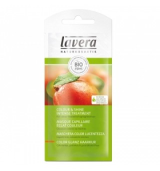 Tratament bio pentru par cu mango unt de shea si ulei de avocado pentru protectia culorii parului vopsit lavera plic 25 ml