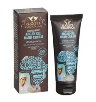 Crema pentru maini efect de intinerire cu ulei de argan 75 ml Planeta Organica