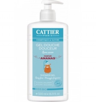 Gel de dus bio pentru copii cu aroma de ananas 500 ml Cattier