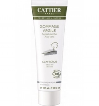 Exfoliant bio cu argila alba pentru toate tipurile de ten 100 ml Cattier