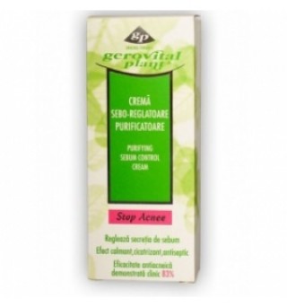 Crema sebo-reglatoare purificatoare 50ml Gerovital Plant Stop Acnee