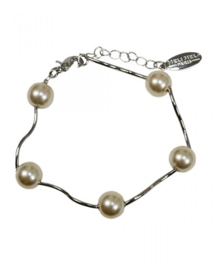 Bratara cu perle bej