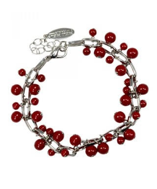 Bratara cu perle rosii