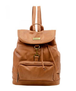 Rucsac maro, cu buzunar frontal