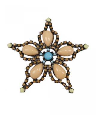 Brosa cu cristale colorate