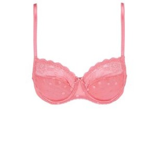 Sutien din dantela roz Lisca Irina fara sarma