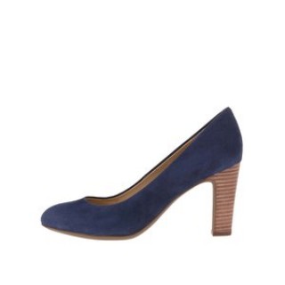 Pantofi cu toc din piele bleumarin GEOX New Mariele