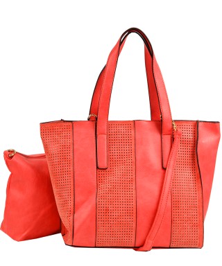 Geanta rosie cu barete medii