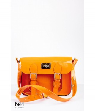 Genti Femei Nous Mode Geanta De Umar Din Piele Naturala Portocaliu