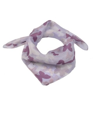 Esarfa din matase, cu fluturi