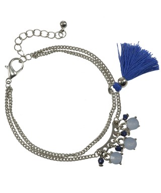 Bratara argintie cu ciucure