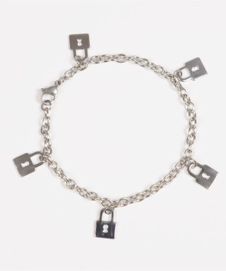 Bratara din otel, cu pandantive