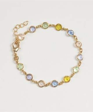 Bratara placata cu aur, cu cristale