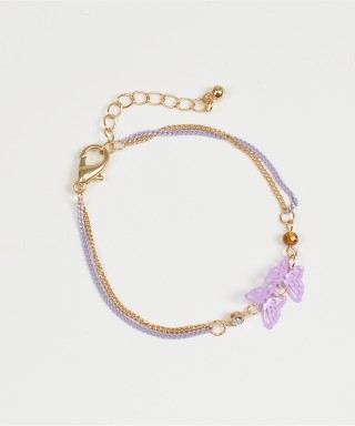 Bratara cu fluturi mov