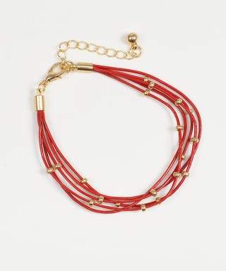 Bratara rosie cu aplicatii