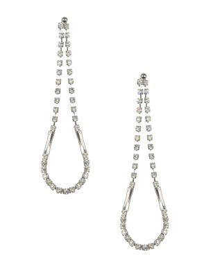 Cercei argintii cu cristale