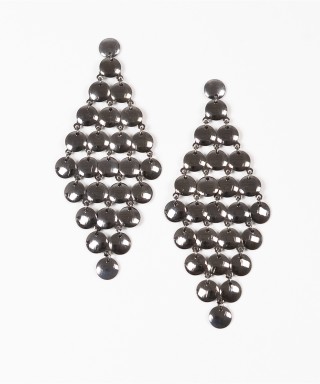 Cercei negri, din banuti