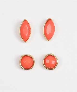 Set 2 perechi cercei, portocalii