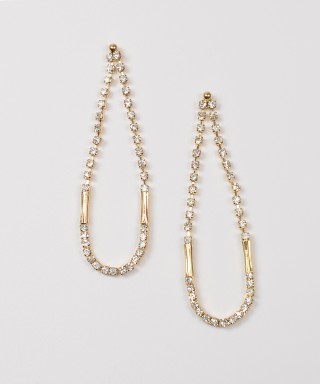 Cercei aurii cu cristale