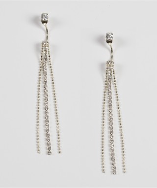 Cercei argintii cu cristale