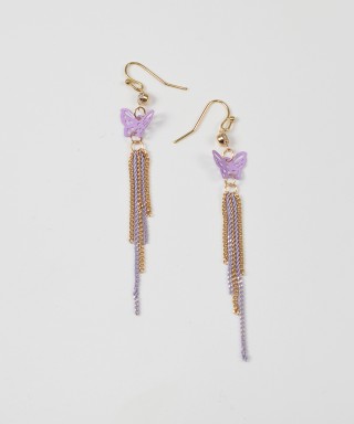 Cercei cu lanturi mov