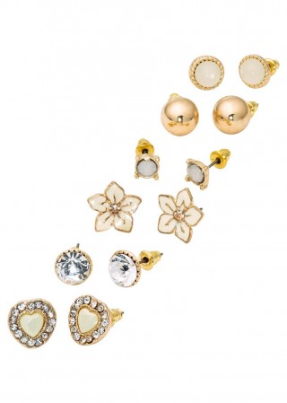 Set de cercei cu surub aurii