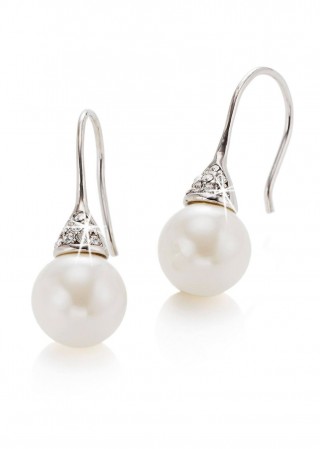 Cercei cu perle albe, de firma