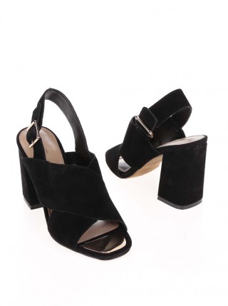 Sandale Aldo negre cu toc gros