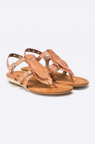 Sandale din piele naturala cu talpa din guma