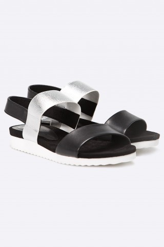 Sandale joase negru cu argintiu