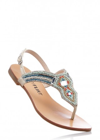 Sandale joase cu pietre multicolore