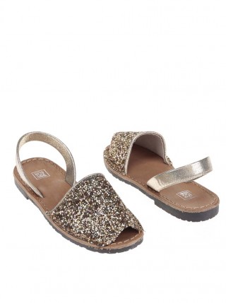 Sandale aurii cu paiete