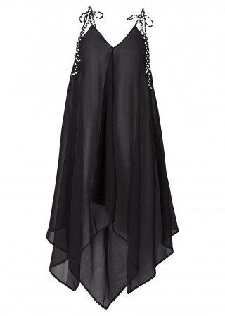Rochie de plaja neagra, transparenta