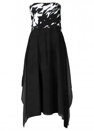 Rochie de plaja neagra cu umerii goi