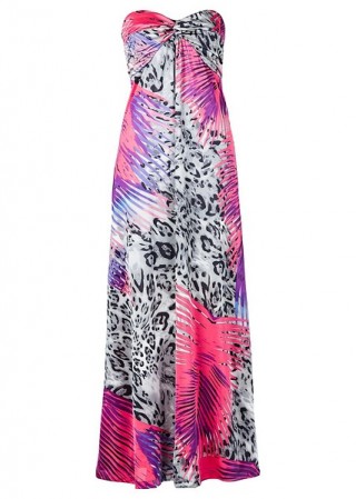 Rochie maxi de plaja cu umerii goi