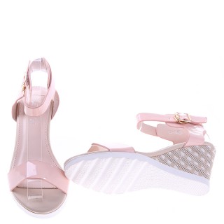 Sandale roz cu platforma