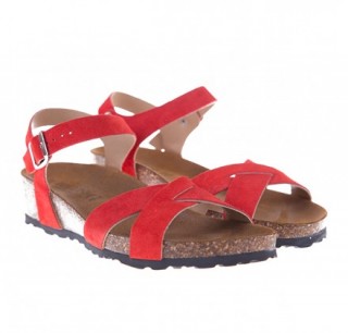 Sandale rosii casual, fara toc