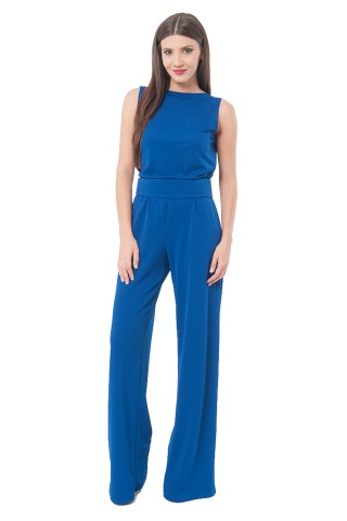 Salopeta eleganta albastra cu spatele gol