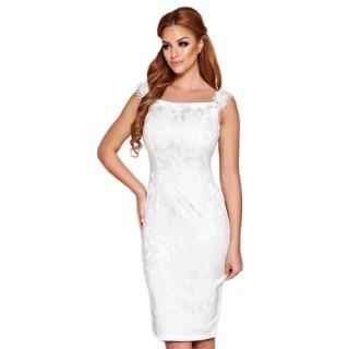 Rochie scurta alba pentru cununia civila